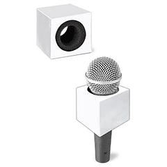 Quadrado p/ Microfone de Mão (Branco) - FONESTAR