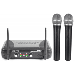 Central 2 Microfones Mão VHF 2 Canais s/ Fios (STWM712) - VONYX