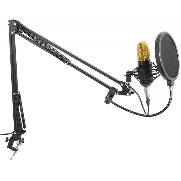 Pack Estúdio c/ Microfone Condensador + Suporte + Escudo Acústico Anti-Vento (CMS400B) - VONYX 1