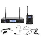 Central Microfone Cabeça/Lapela UHF 16 Canais s/ Fios (WM61B) - VONYX 1