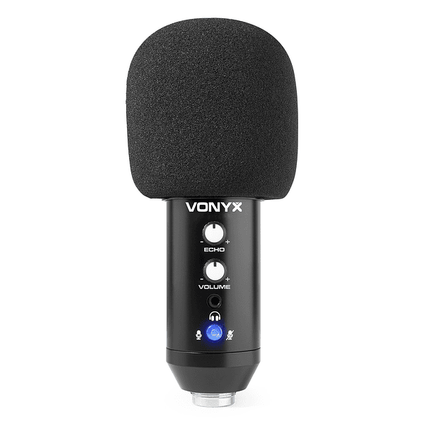 Microfone Condensador USB de Estúdio c/ Eco (CM320B) Preto - VONYX 4