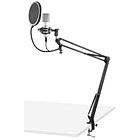 Microfone Condensador USB de Estúdio c/ Suporte Dobrável (CMS300S) Titânio - VONYX 1