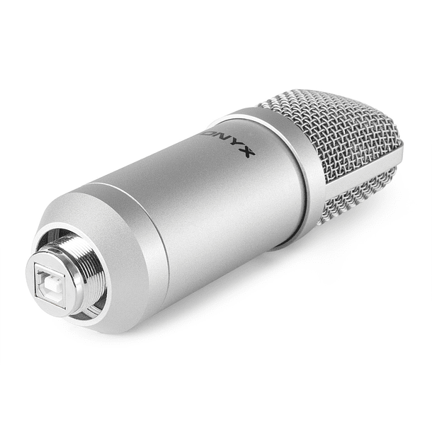 Microfone Condensador USB de Estúdio c/ Suporte Dobrável (CMS300S) Titânio - VONYX 4