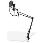 Microfone Condensador USB de Estúdio c/ Suporte Dobrável (CMS300B) Preto - VONYX 1