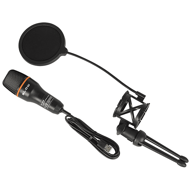 Microfone Estúdio USB c/ Tripé - BLOW 2