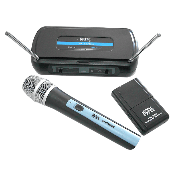 Central Microfone s/ Fios c/ Micro Mão + Lapela/Cabeça - KOOL 1