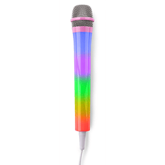 Microfone Karaoke c/ Iluminação LED RGB (Rosa) - FENTON KMD55