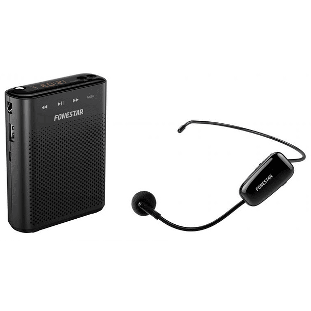 Microfone Headset s/ Fios c/ Coluna Amplificada Cintura - FONESTAR 1