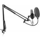 Pack Estúdio (Microfone Condensador + Suporte + Escudo Anti-Vento) - VONYX 1