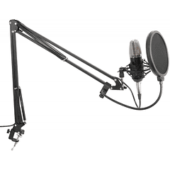 Pack Estúdio (Microfone Condensador + Suporte + Escudo Anti-Vento) - VONYX