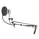 Microfone Condensador USB de Estúdio c/ Eco e Suporte Dobrável (CMS320S) Titânio - VONYX 2
