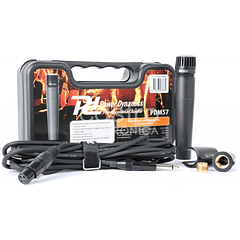 Microfone Dinamico Profissional para Instrumentos c/ Mala e Acessórios (PDM57) - Power Dynamics