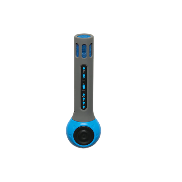 Microfone Bluetooth4.1 c/ Coluna 3W AUX (Azul) - DENVER 1