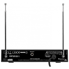 Central 2 Microfones Cabeça/Lapela VHF 2 Canais s/ Fios (WM522B) - VONYX