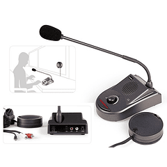 Microfone c/ Intercomunicador Bi-Direcional p/ Vidro - FONESTAR