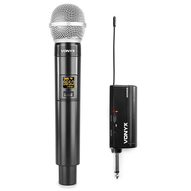 Microfone Mão UHF 2 Canais s/ Fios (WM55) - VONYX 1