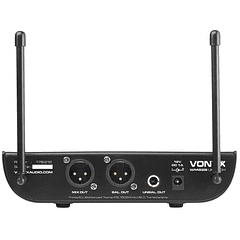 Central 2 Microfones Mão UHF 2 Canais s/ Fios (WM82) - VONYX