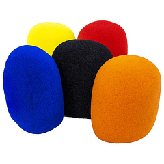 Pack 5x Esponjas Coloridas p/ Microfone - HQ POWER