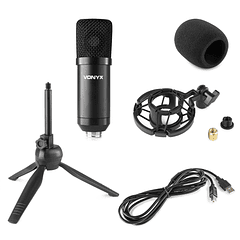 Microfone Condensador USB de Estúdio (CM300B) - VONYX
