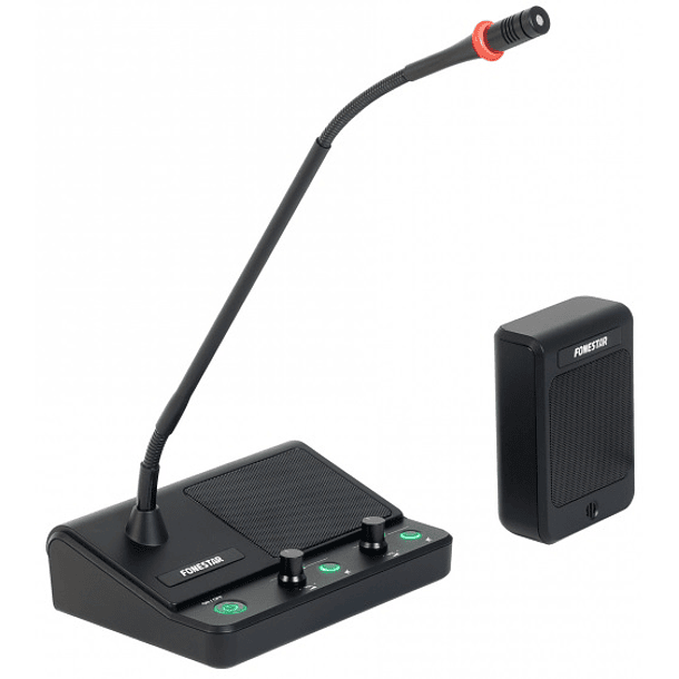 Microfone c/ Intercomunicador Bi-Direcional p/ Vidro - FONESTAR 1