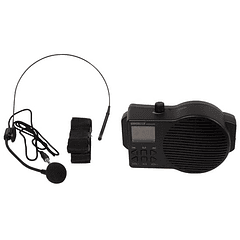 Microfone Headset c/ Coluna Amplificada, USB/SD e Radio FM - HQ POWER