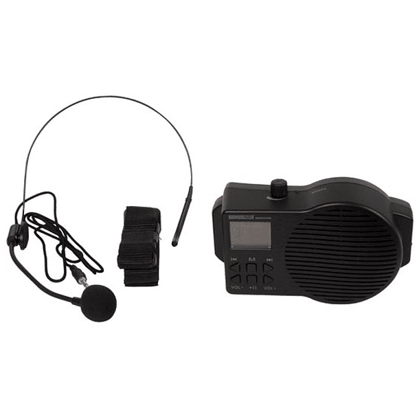 Microfone Headset c/ Coluna Amplificada, USB/SD e Radio FM - HQ POWER 1