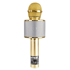 Microfone s/ Fios p/ Karaoke c/ Coluna/Bluetooth/MP3 (Dourado) KM01 - MAX 4