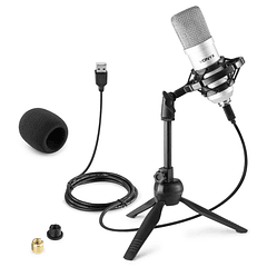 Microfone Condensador USB de Estúdio (CM300S) Titânio - VONYX