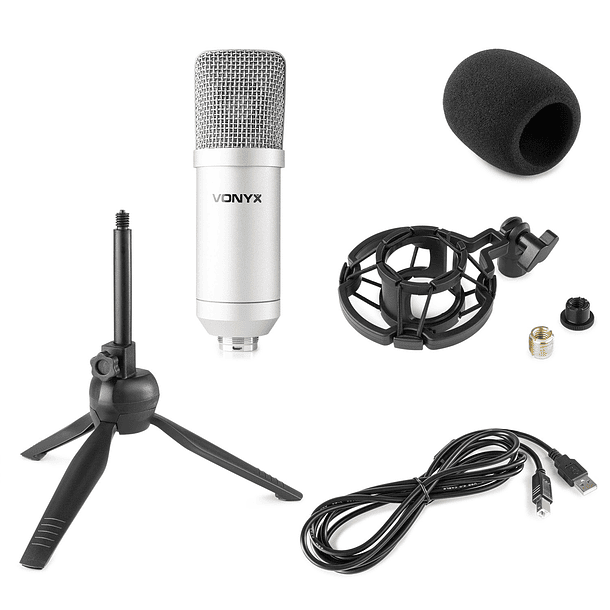Microfone Condensador USB de Estúdio (CM300S) Titânio - VONYX 2