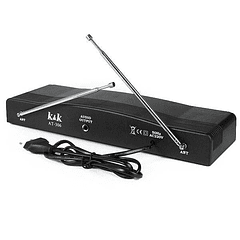 Central 2 Microfones Mão VHF 2 Canais s/ Fios