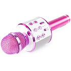 Microfone s/ Fios p/ Karaoke c/ Coluna/Bluetooth/MP3 (Rosa) KM01 - MAX 2