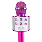 Microfone s/ Fios p/ Karaoke c/ Coluna/Bluetooth/MP3 (Rosa) KM01 - MAX 3