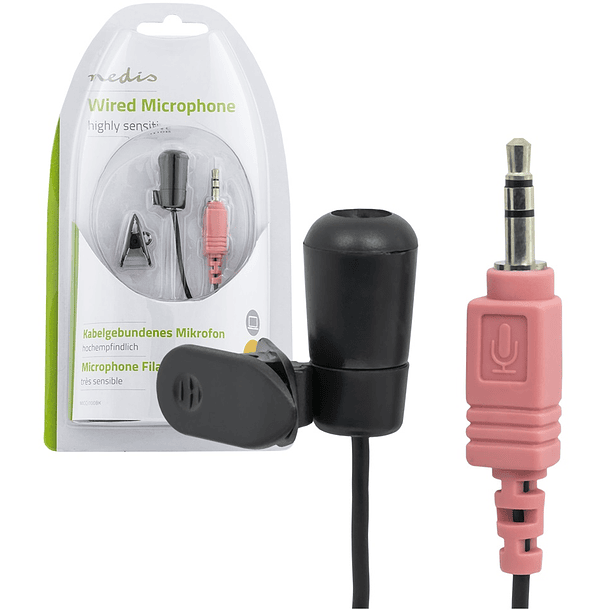 Mini Microfone Lapela - NEDIS 1