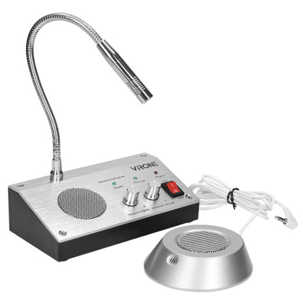 Microfone c/ Intercomunicador Bi-Direccional p/ Vidro - ORNO 1
