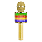 Microfone KMI5G Bluetooth c/ Altifalante e LEDs (Dourado) - MAX 2