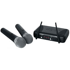 Central 2 Microfones Mão UHF 2 Canais s/ Fios (STWM722) - Skytec