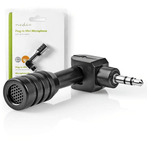Mini Microfone (Jack 3,5mm) - NEDIS 1