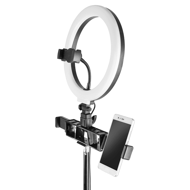 Suporte Tripé p/ Microfone + 3 Smartphones c/ Luz LED 3 Modos (RL25) - VONYX 2