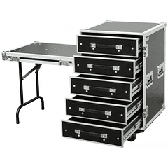 Rack Metálica c/ 5 Gavetas + Mesa (PD-FA6) - Power Dynamics