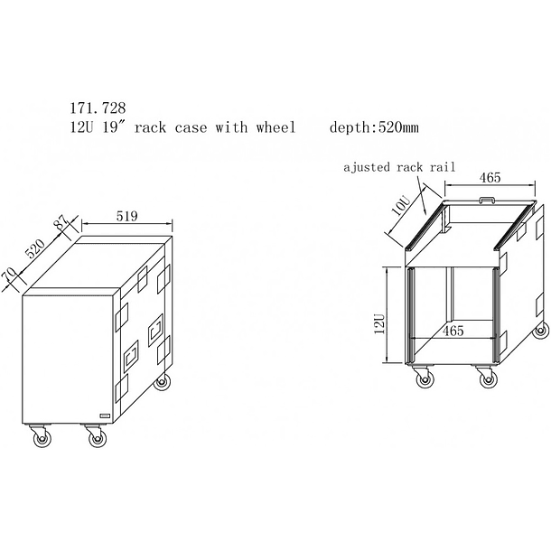 Mala Transporte 80 CD/DVDs (565 x 265 x 173 mm) - PEREL 2