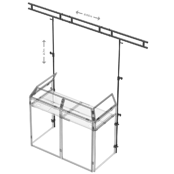 Stand de Iluminação para Cabine DJ 180.033 (DB3L) - VONYX 1