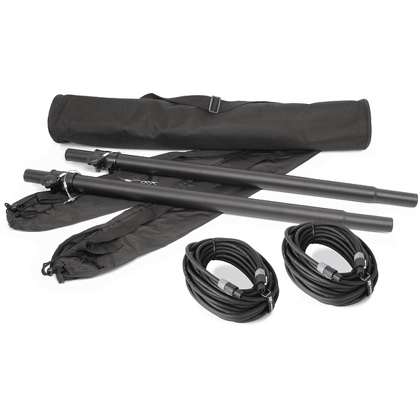 Pack 2x Tubos 90...150cm (Subwoofer/Satelite) + Cabos 2 mts - VONYX 
