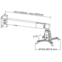 Suporte Parede p/ Projector -  Cabletech