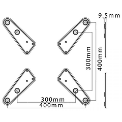 Adaptadores p/ Suportes LCD (VESA 200/200 300/300 e 400x400)