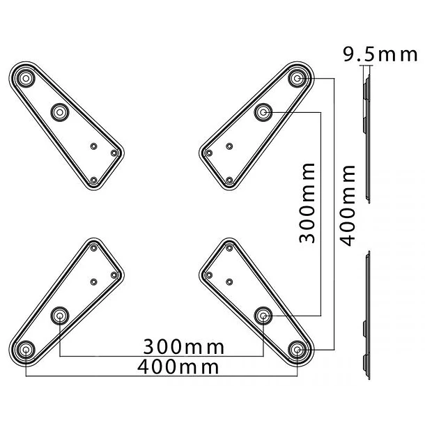 Adaptadores p/ Suportes LCD (VESA 200/200 300/300 e 400x400) 2