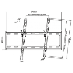 Suporte Parede Fino p/ LCD, PLASMA, LED 37-70