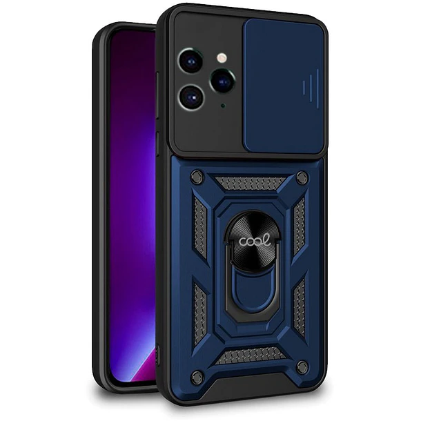 Capa c/ Anel p/ IPhone 14 (Marine) - COOL 1