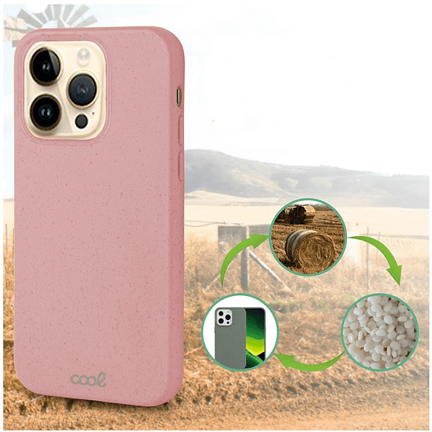 Capa Eco Biodegradável p/ iPhone 14 Pro Max (Rosa) - COOL 2