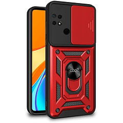 Capa c/ Anel p/ Xiaomi Redmi 9C / 10A (Vermelho) - COOL
