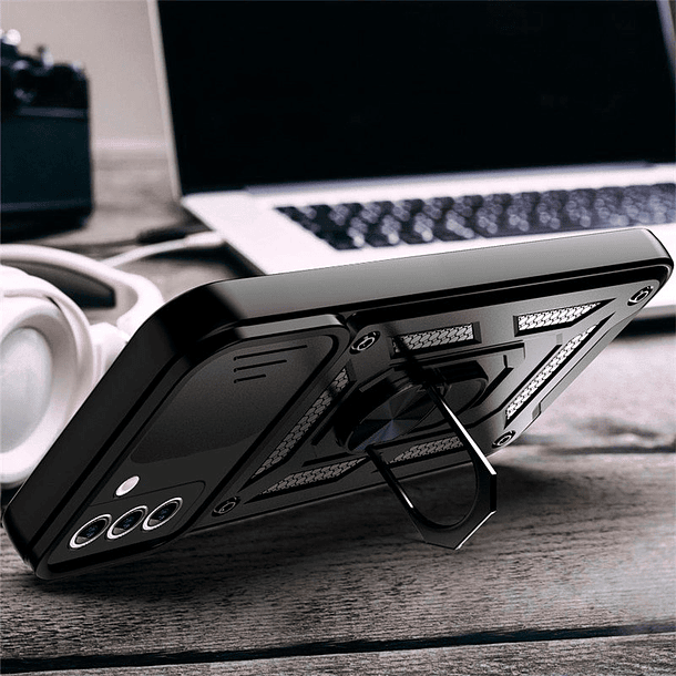 Capa p/ Samsung S906 Galaxy S22 Plus c/ Anel (Preto) - COOL 3